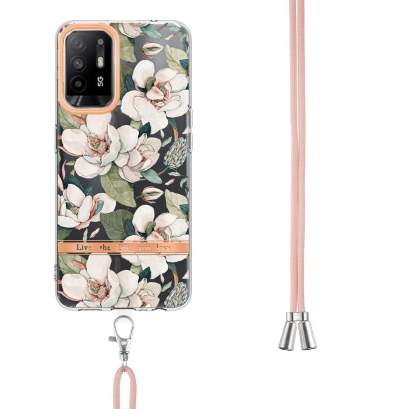 Cover Oppo A94 5G Med Snor Med Blomstersnor