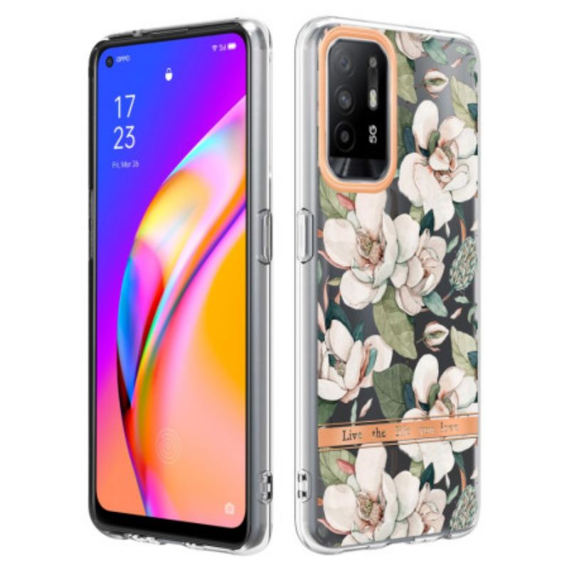 Cover Oppo A94 5G Pæoner Blomster