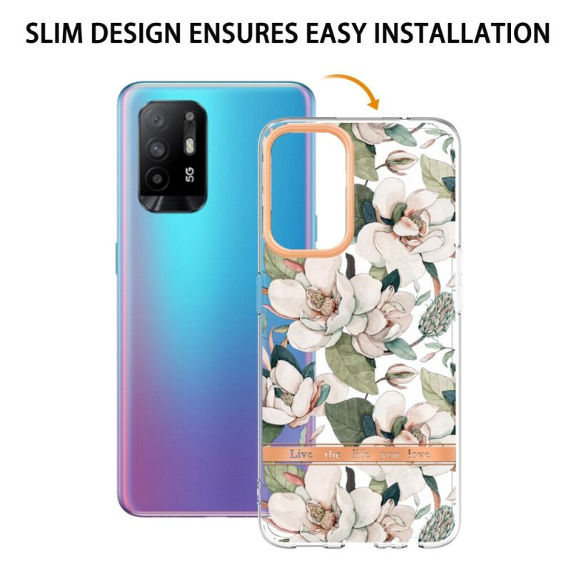 Cover Oppo A94 5G Pæoner Blomster