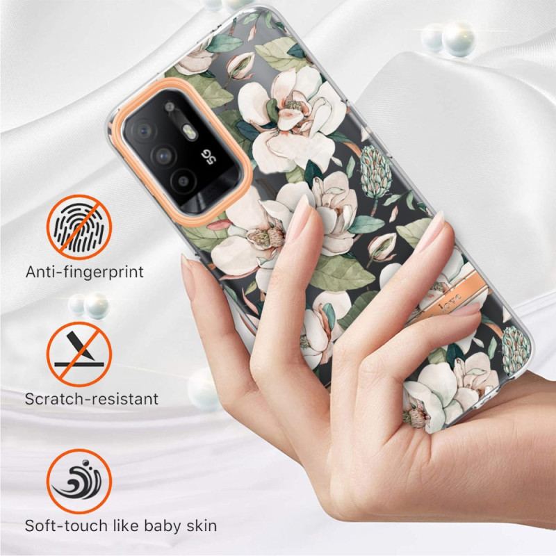 Cover Oppo A94 5G Pæoner Blomster