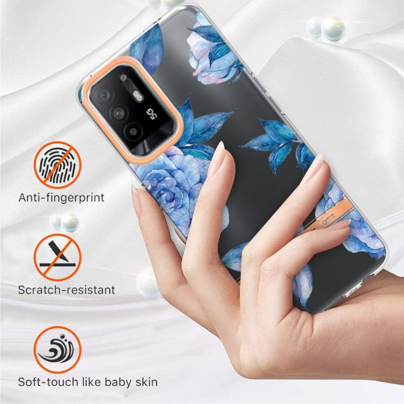 Cover Oppo A94 5G Pæoner Blomster Sømløse