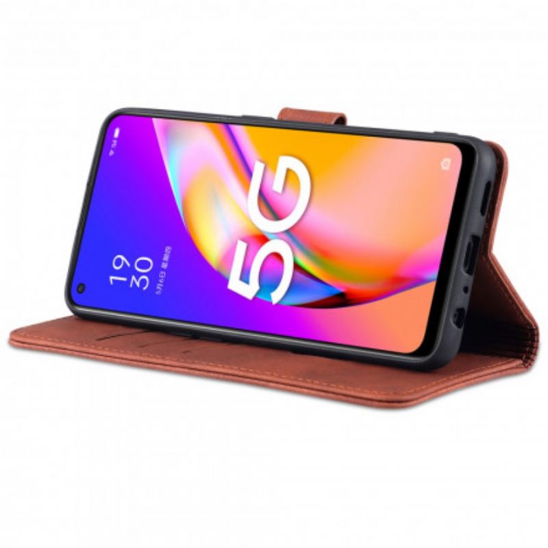 Flip Cover Oppo A94 5G Azns Lædereffekt