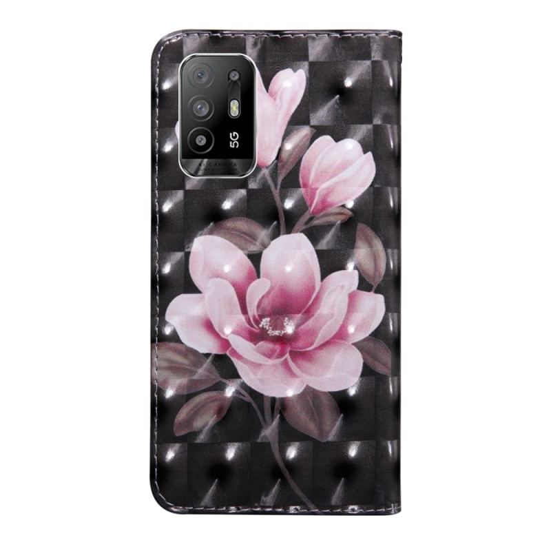 Flip Cover Oppo A94 5G Blomster Med Snor