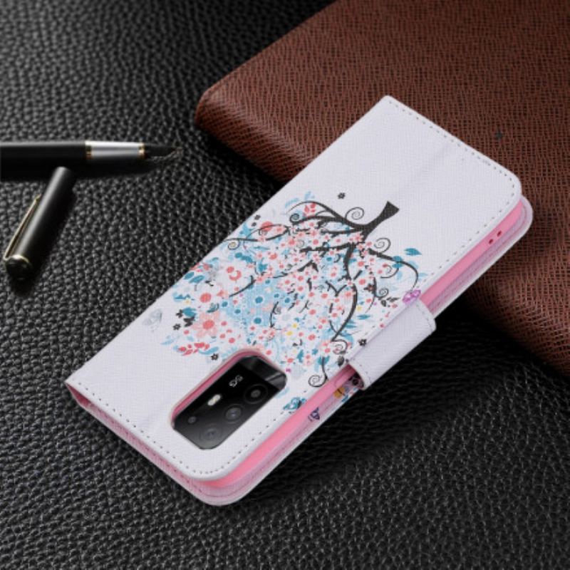 Flip Cover Oppo A94 5G Blomstret Træ