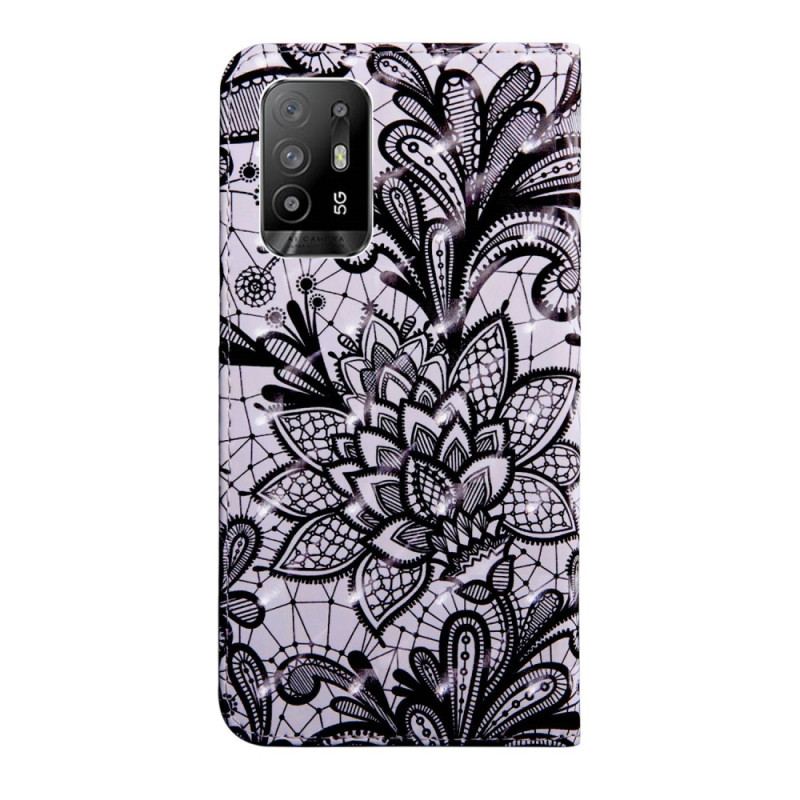 Flip Cover Oppo A94 5G Blondeblomster Med Rem