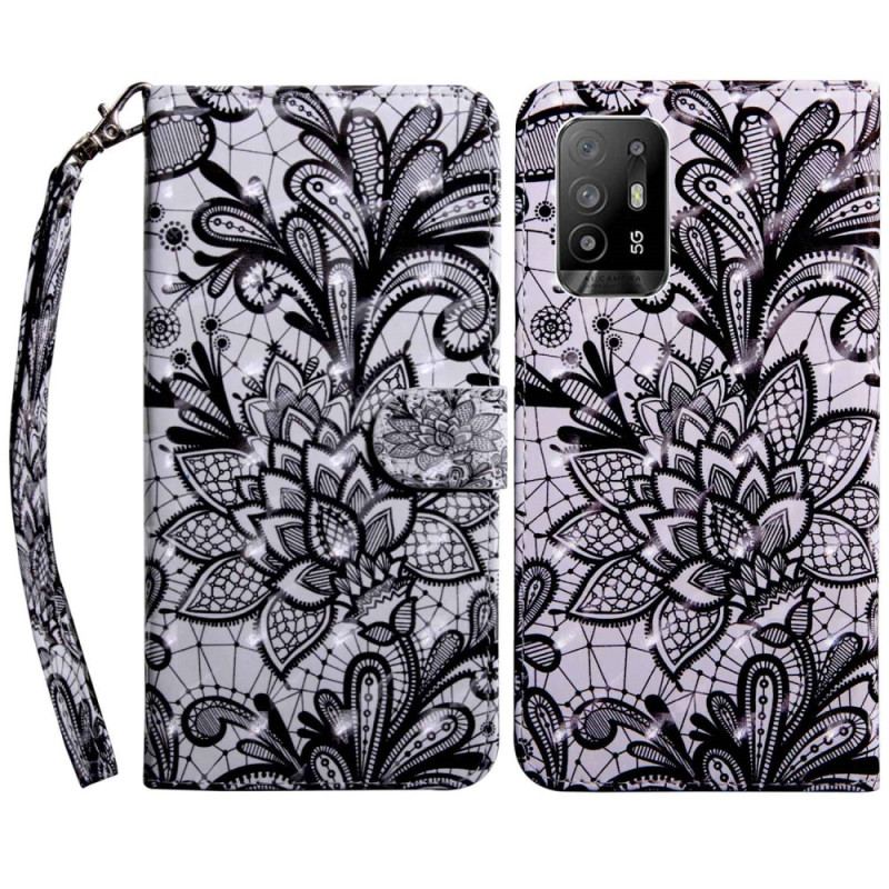 Flip Cover Oppo A94 5G Blondeblomster Med Rem