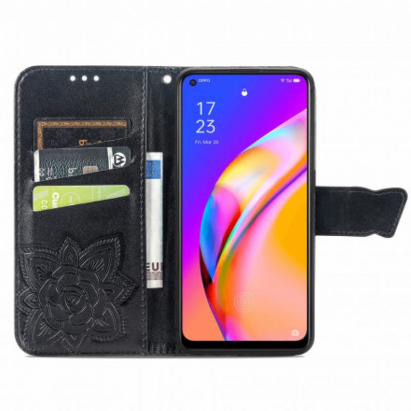 Flip Cover Oppo A94 5G Halve Sommerfugle