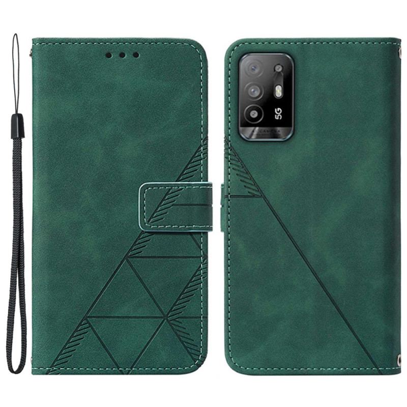 Flip Cover Oppo A94 5G Kunstlæder Med Rem