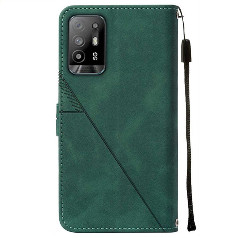 Flip Cover Oppo A94 5G Kunstlæder Med Rem