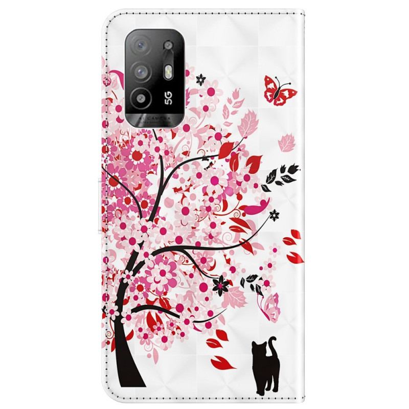 Flip Cover Oppo A94 5G Rosentræ Med Snor