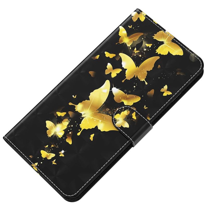 Flip Cover Oppo A94 5G Sommerfugl Med Snor