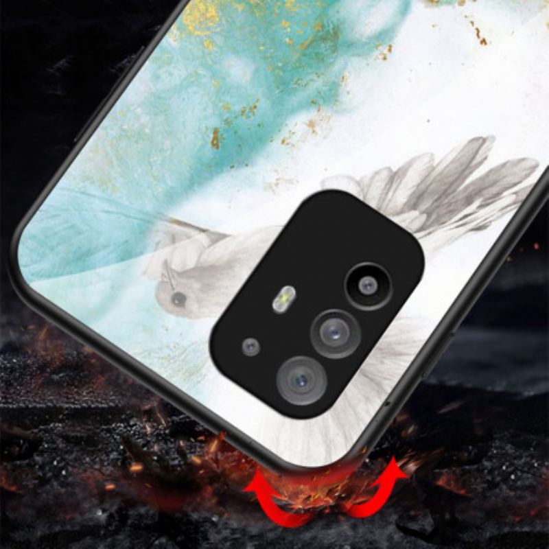 Mobilcover Oppo A94 5G Marmorfarver Hærdet Glas