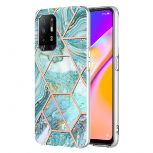 Mobilcover Oppo A94 5G Prangende Geometrisk Marmor