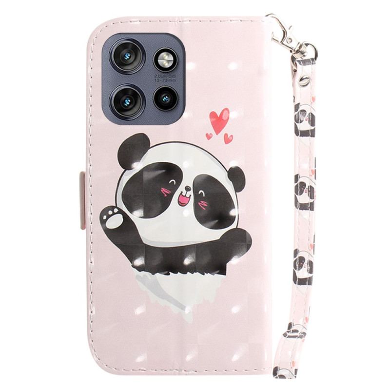 Flip Cover Motorola Edge 50 Neo Panda Love Med Rem