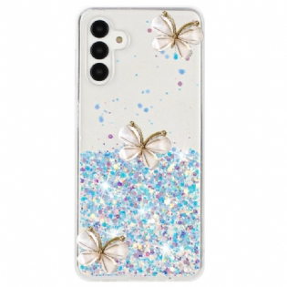 Cover Samsung Galaxy S24 Fe Fosforescerende 3d-sommerfugle