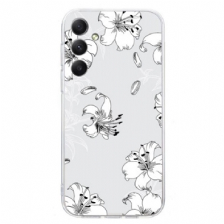 Cover Samsung Galaxy S24 Fe Hvide Blomster