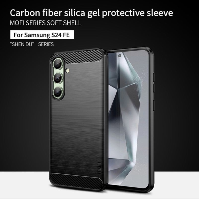 Cover Til Samsung Galaxy S24 Fe Mofi Børstet Kulfiber