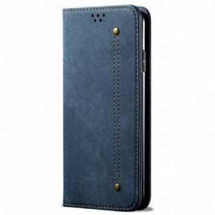 Flip Cover Samsung Galaxy S24 Fe Jeansstof