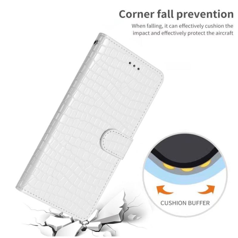 Flip Cover Samsung Galaxy S24 Fe Krokodillestil Med Rem