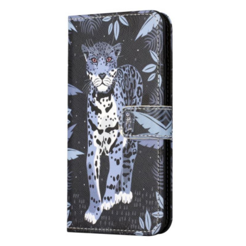 Flip Cover Samsung Galaxy S24 Fe Leopard Med Rem