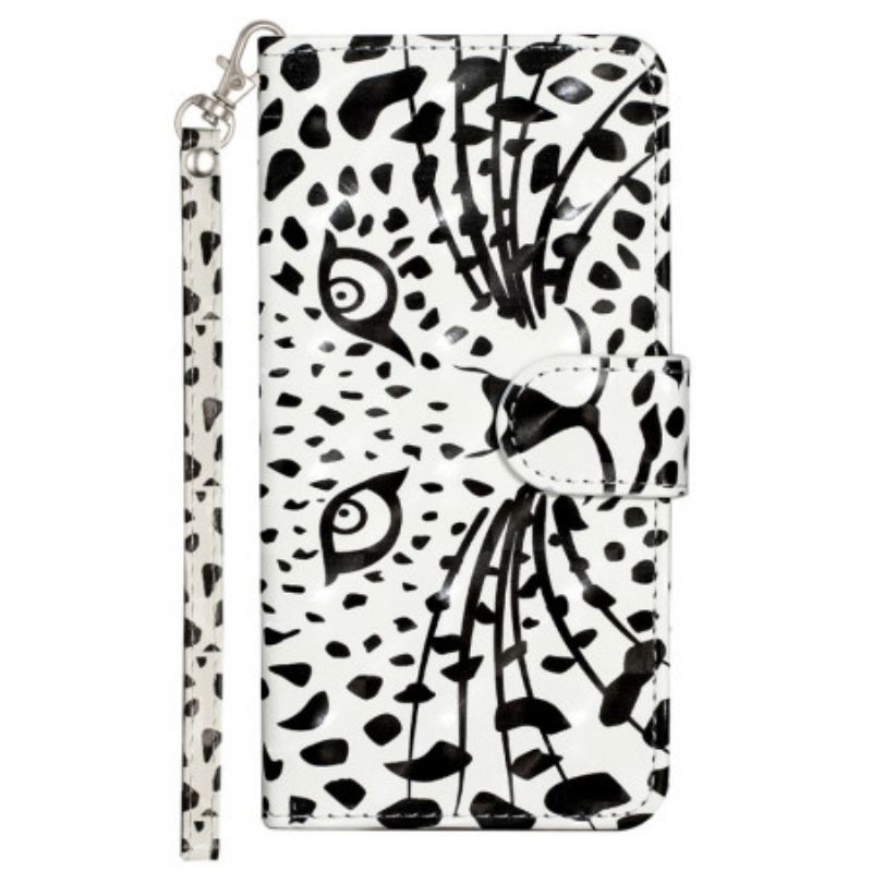 Flip Cover Samsung Galaxy S24 Fe Leopardhoved Med Rem