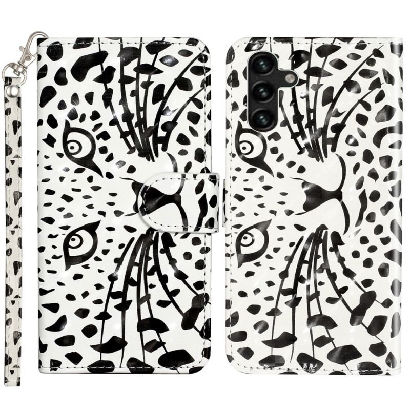 Flip Cover Samsung Galaxy S24 Fe Leopardhoved Med Rem