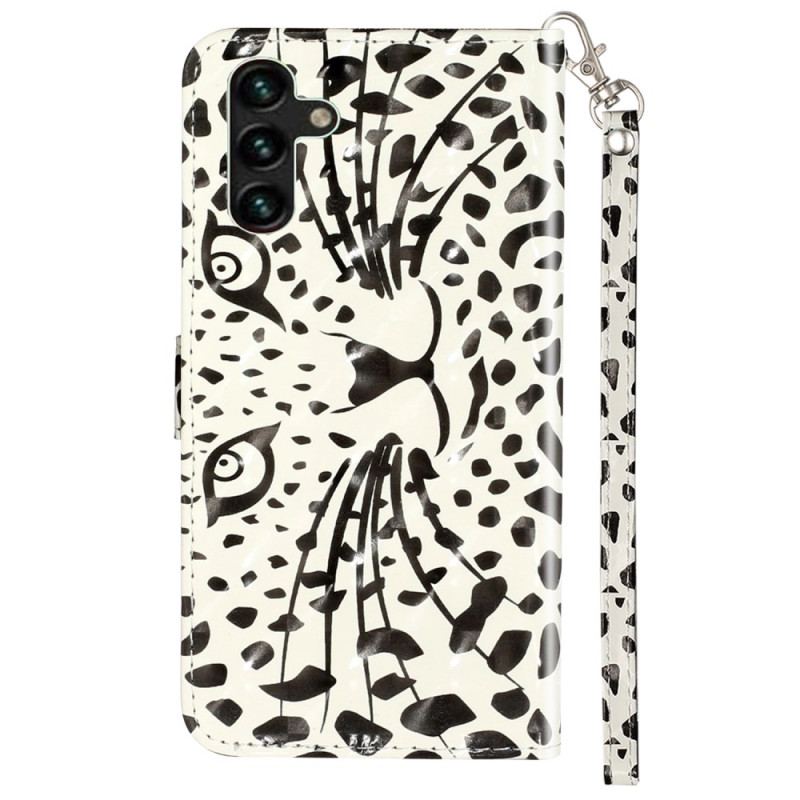 Flip Cover Samsung Galaxy S24 Fe Leopardhoved Med Rem