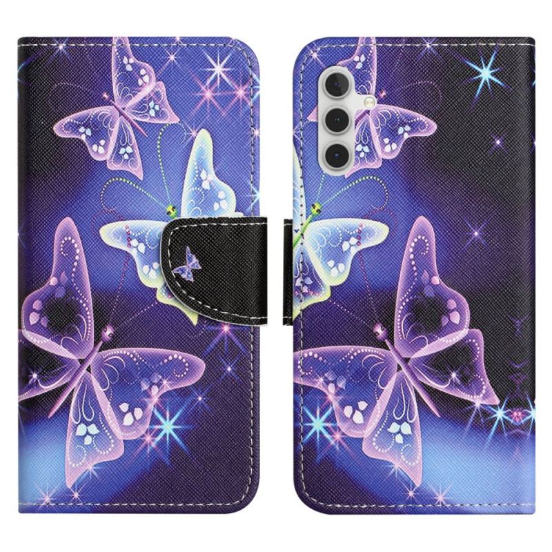 Flip Cover Samsung Galaxy S24 Fe Mousserende Sommerfugle