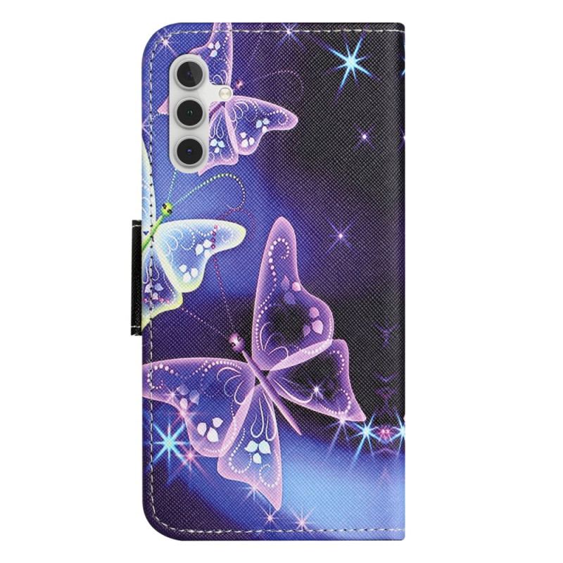 Flip Cover Samsung Galaxy S24 Fe Mousserende Sommerfugle