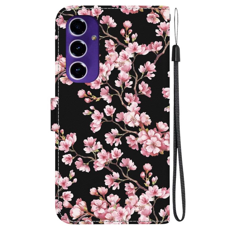 Flip Cover Samsung Galaxy S24 Fe Omspændte Blommeblomster