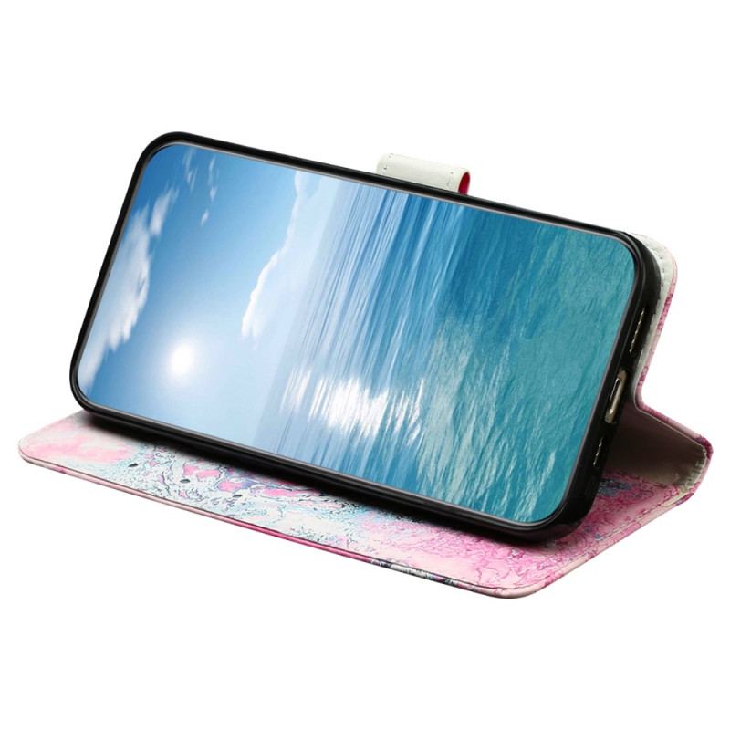 Flip Cover Samsung Galaxy S24 Fe Pink Havvandsmarmor