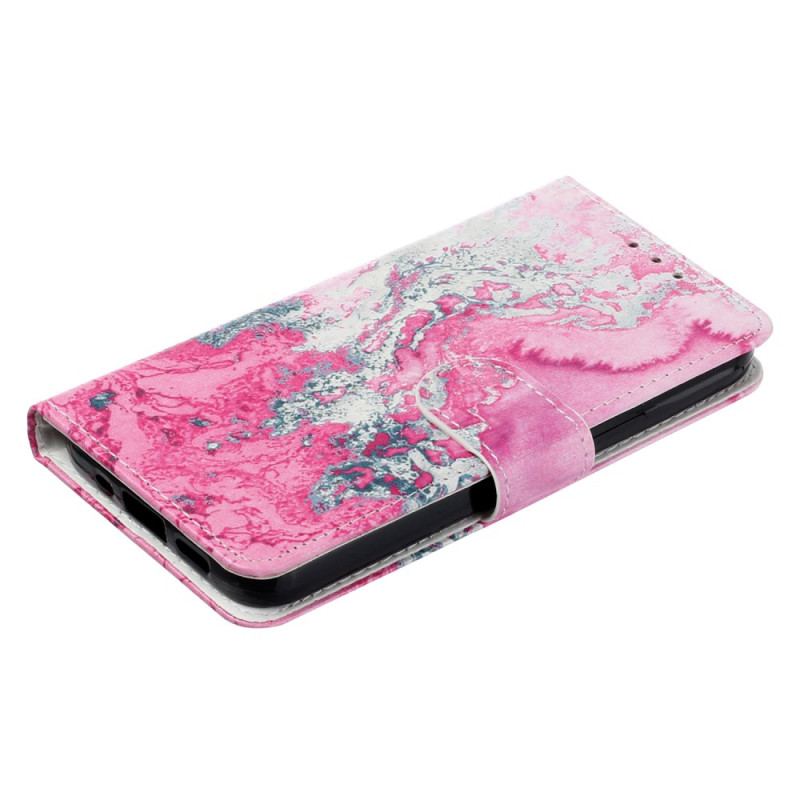 Flip Cover Samsung Galaxy S24 Fe Pink Havvandsmarmor