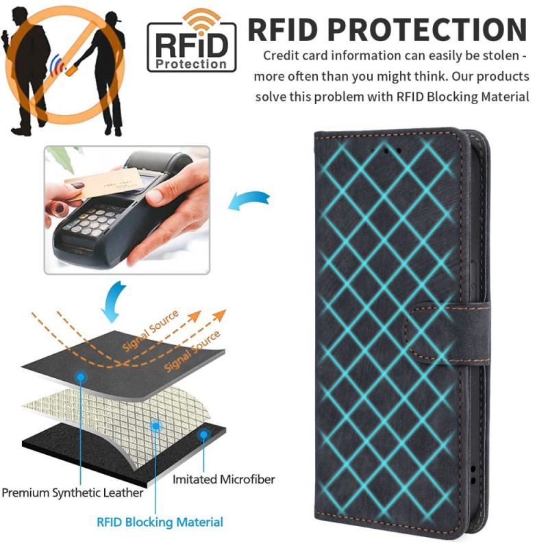 Flip Cover Samsung Galaxy S24 Fe Ruskindseffekt Rfid-blokerende Tegnebog