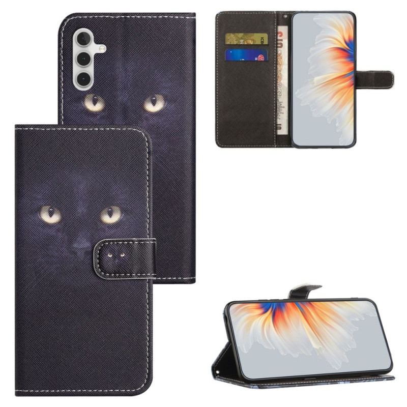 Flip Cover Samsung Galaxy S24 Fe Strappy Cat Eyes