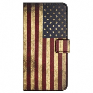 Flip Cover Samsung Galaxy S24 Fe Vintage Amerikansk Flag