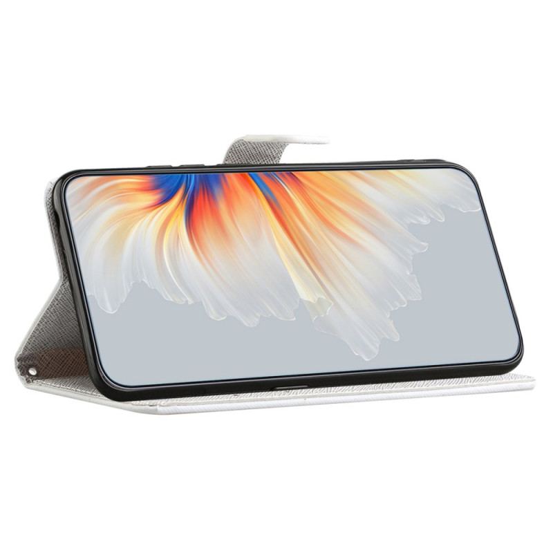 Flip Cover Til Samsung Galaxy S24 Fe Måneblomster Med Rem