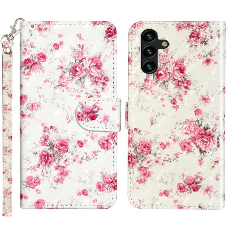 Flip Cover Til Samsung Galaxy S24 Fe Vintage Roser Med Rem