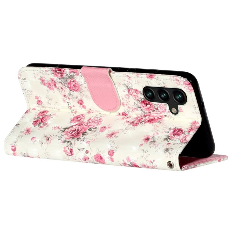 Flip Cover Til Samsung Galaxy S24 Fe Vintage Roser Med Rem