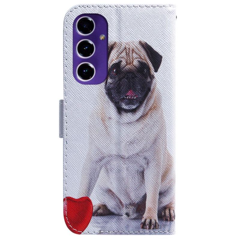 Læder Cover Samsung Galaxy S24 Fe Mops Hund