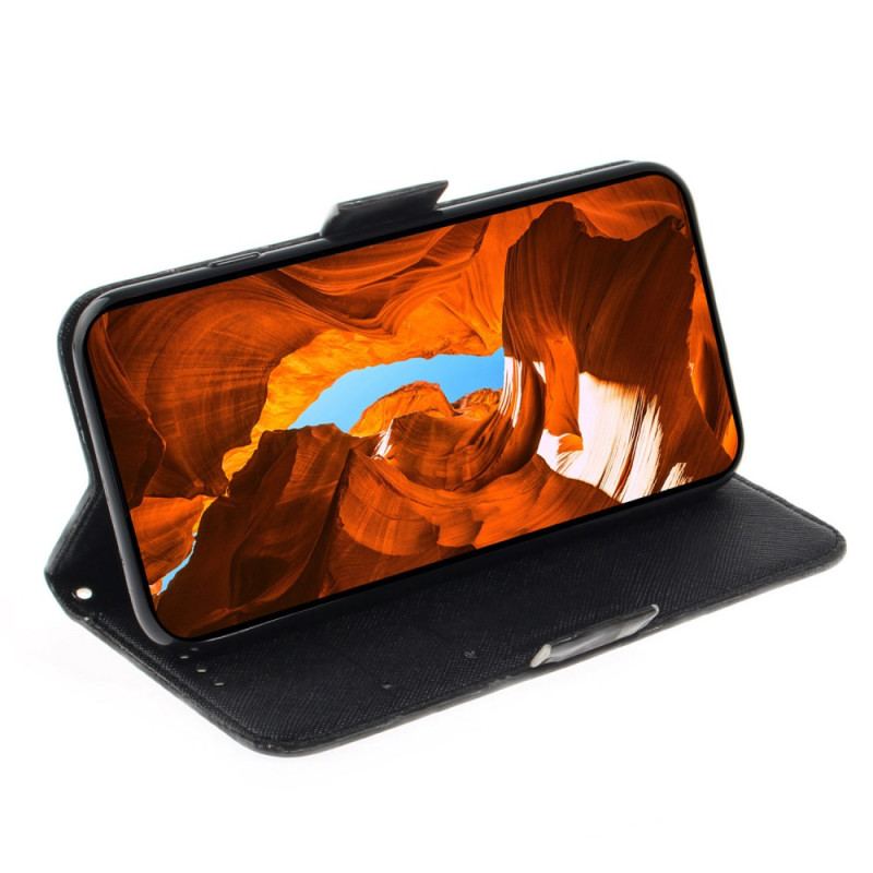 Læder Cover Samsung Galaxy S24 Fe Telefon Etui Vred Panda Med Rem