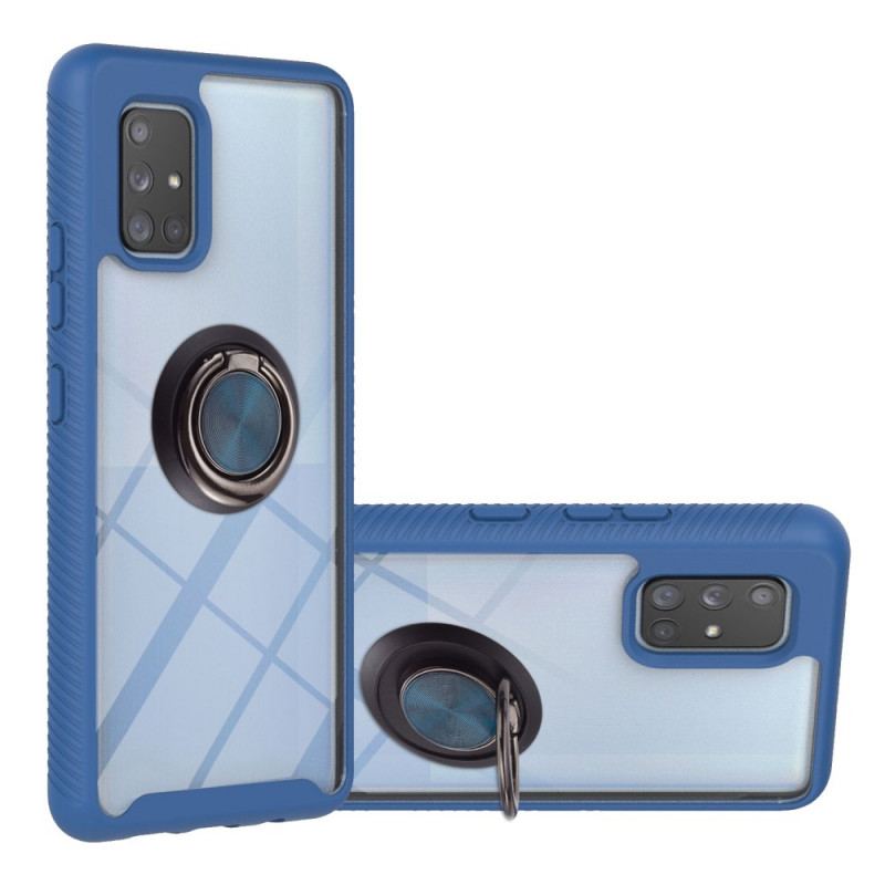 Cover Samsung Galaxy A71 5G Farvet Konturhybrid Med Ring