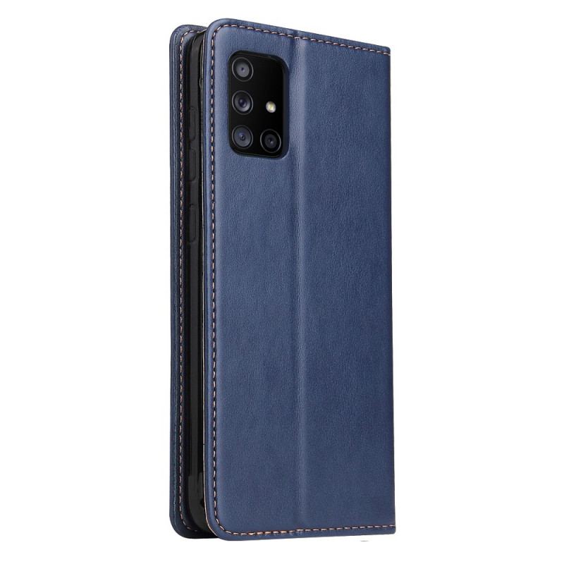 Cover Samsung Galaxy A71 5G Flip Cover Ægte Læder