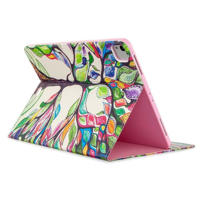 Læder Cover iPad Pro 12.9" (2022) Blomstrende Træ Print Mønster