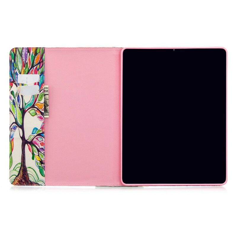 Læder Cover iPad Pro 12.9" (2022) Blomstrende Træ Print Mønster