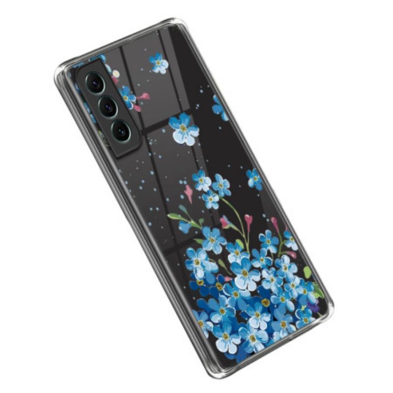 Cover Samsung Galaxy S23 Plus 5G Blå Blomster