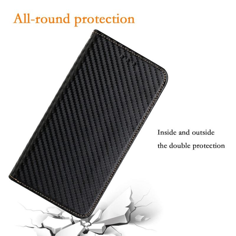 Cover Samsung Galaxy S23 Plus 5G Med Snor Flip Cover Strappy Carbon Fiber Style