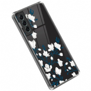 Cover Samsung Galaxy S23 Plus 5G Sømløse Hvide Blomster