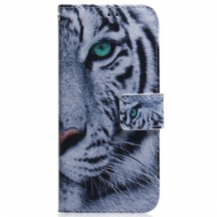 Flip Cover Samsung Galaxy S23 Plus 5G Hvid Tiger
