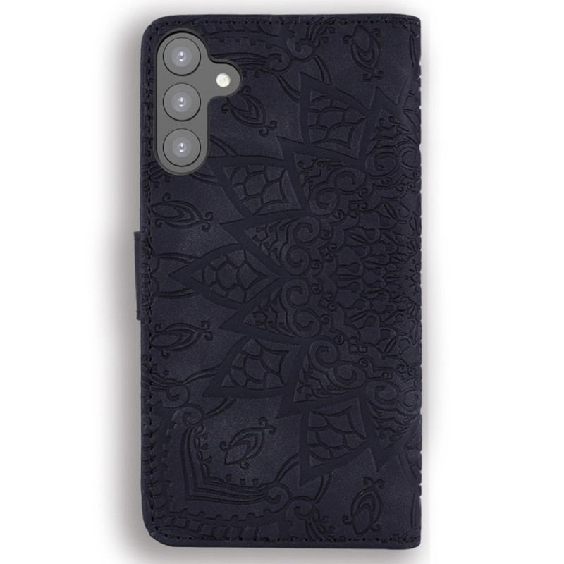 Flip Cover Samsung Galaxy S23 Plus 5G Med Snor Stilfuld Strappy Mandala