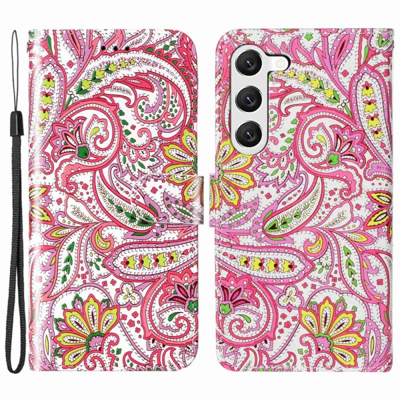 Flip Cover Samsung Galaxy S23 Plus 5G Med Snor Strappy Cashmere Style